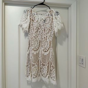 Lulus white lace dress